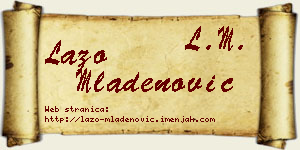 Lazo Mladenović vizit kartica